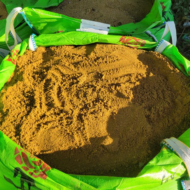 a bag of loose load sand