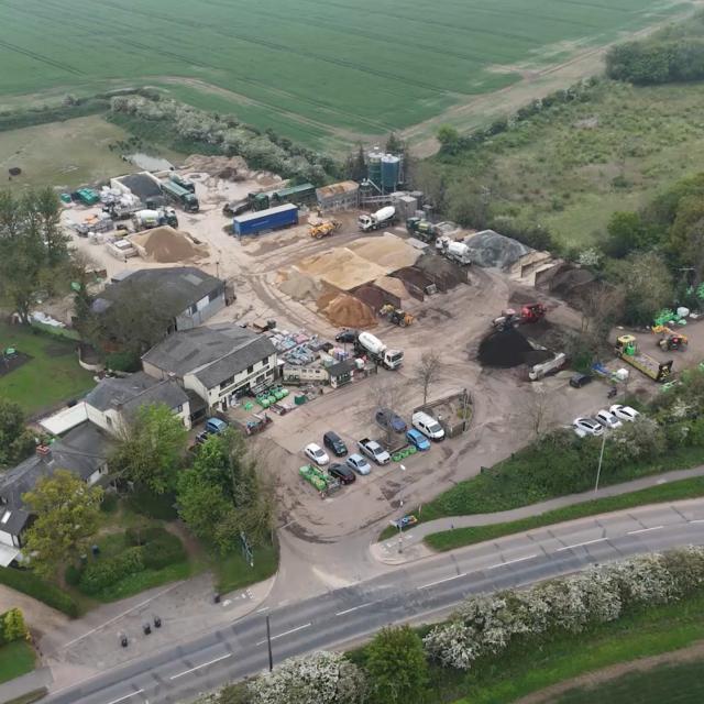 top view of construction site